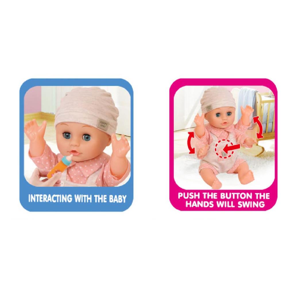 دمية بيبي كهربائية تفاعلية مع أصوات وإكسسوارات